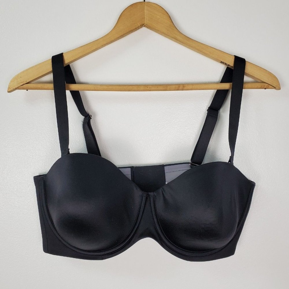 Soma Bra Womens 38DDD Black Vanishing Strapless Underwire Convertible
